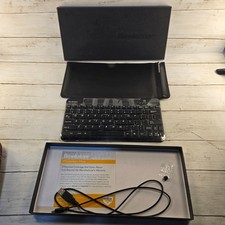 NWOT Brookstone Bluetooth Wireless Keyboard Slim Black w/ Leather Case & Stylus picture