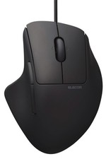 ELECOM Mouse SHELLPHA Wired Quiet 5 Buttons + Tilt M Size Antibacterial Black picture