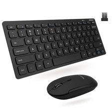 Macally Small Wireless Keyboard and Mouse Combo - an Essential Work Duo - 2.4G C picture