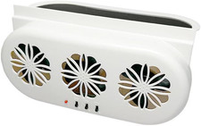 USB & Solar Powered Car Window Exhaust Fan with 3 Air Outlet, Solar Ventilation picture