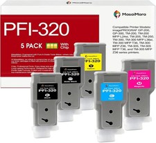 5-Pack Toner MasaiMara Black+Matte+Cyan+Magenta+Yellow PFI-320 With Chip BN picture