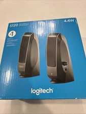 Logitech S120 Desktop Stereo Speaker Black - 4.4 W *NEW IN OPEN BOX* picture