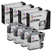 LD  Set of 4 LC103 Black Ink for Brother LC103BK MFC-J470DW MFC-J475DW MFC-J650 picture