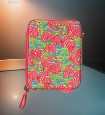 Lily Pulitzer Soft Zipper Case Pink Flamingo Print (10” X 8”) IPad Cover picture