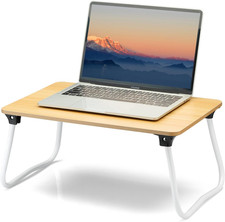 Foldable Laptop Bed Desk Portable Lap Desk Breakfast Drawing Table Wood picture