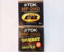 TDK MF-2HD Micro Floppy Disk Super EB Lot of 2 - 10 Packs NEW Sealed Disks Disc picture