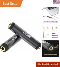 Compact 3.5mm Female Audio Adapters - Gold Plated for Zero Interference, 2 Pack picture