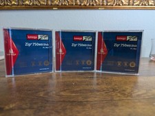 Zip 750MB Disks Lot of 3 - PC/Mac Vintage Storage - New Unused picture