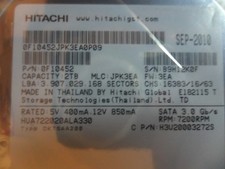 Hitachi PN 0F10452,HUA722020ALA330 MLC JPK3EA,2TB SATA 3.5 Hard Drive picture