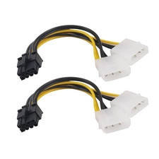 8-Pin Pcie to Molex Power Cables, 8 Pin Pcie to Dual 4 Pin Molex LP4 Power picture