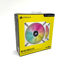 CORSAIR ML140 RGB Elite Fan 140mm with Lighting Node CORE (2-Pack) - White picture