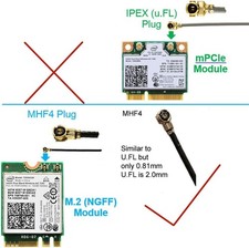 1Pair IPEX 4 MHF4 Antenna 2.4Ghz 5Ghz 3Dbi Internal Laptop Wifi Antenna for M.2 picture