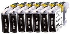 7 PK BLACK Premium Ink fits Brother LC203 MFC-J680DW MFC-J885DW MFC-J4420DW picture