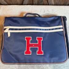 Vintage Tommy Hilfiger Messenger Bag Navy Red White Laptop Briefcase NWT picture