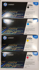 Genuine HP LaserJet 650A Full CMYK Toner Set CE270A CE271A CE272A CE273A picture