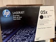 HP CE505XD 05X  Dual Pack -High Yield Toner Cartridge -Black Open box sealed bag picture