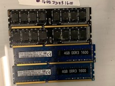 Lot of 4 DDR3 1600MHz Desktop RAM 28GB Total ADATA SK Hynix PC3-12800U 8GB 4GB picture