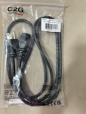 C2G 03130 Universal Power Cord Replacement Cable 3 Pin 5-15P to C13 6Ft NEW picture