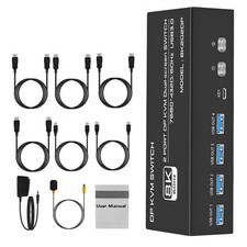 2X2 Dual Monitor HDMI KVM Switch 4K 120Hz 8K USB3.0 KVM Switcher Accessories picture