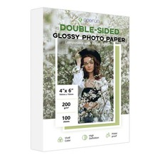 4x6 Photo Paper Double Sided Glossy, 200 GSM/54 LB Postcard Paper for Inkjet ... picture