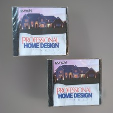 *Lot of 2* Punch Professional Home Design Suite Platinum Version PC CD-ROM 2000 picture
