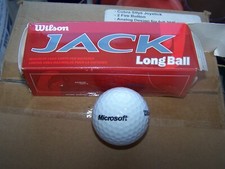 Microsoft logo'd Wilson Jack Long Ball Golf Balls in small cardboard box picture