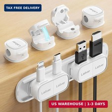 6 Pack Magnetic Cable Clips [1s Open/Lock], Cord Organizer Holder Strong Adhesiv picture