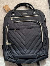 VANKEAN 17-inch Laptop Backpack Unisex 17.3-inch Quilted Black picture