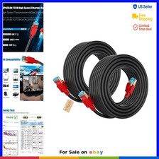 Cat 8 Ethernet Cable 10 ft 2 Pack Shielded RJ45 40Gbps 2000MHz 26AWG OFC Network picture
