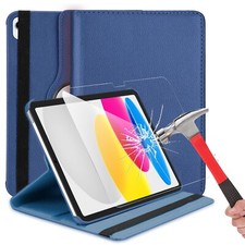 For iPad (A16) 11th Gen 11'' Case Leather Rotating Stand Cover/ Screen Protector picture