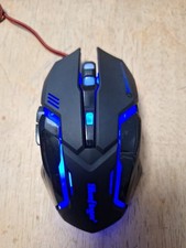 BlueFinger Optical USB Wired Go Gaming Mouse Backlit PC Gamer, BLUE Backlight picture