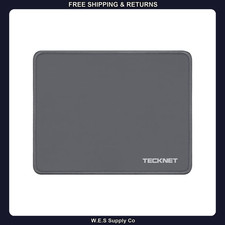 TeckNet Small Mouse Pad, Anti-Fray Stitched Edge, Waterproof Gray Surface picture