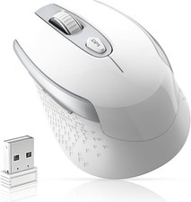 cimetech Wireless Computer Mouse, 2.4G Ergonomic Optical Mouse, 6 Buttons, Silen picture