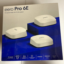Sealed Box eero Pro 6E Tri-Band Mesh Wi‑Fi 6E AX5400 Router 3-Pack White S010311 picture