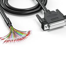1 PCS 10 FT DB25 Female Connector To Bare Wire 24AWG Extension Cable Terminal picture