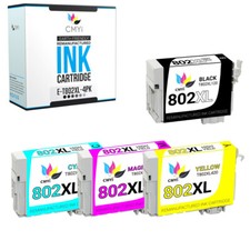 CMYi 802XL T802XL Black Color Ink Lot for Epson 802 XL Fits Workforce Pro picture