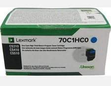 Lexmark 701HC 70C1HC0 ( LEX-701HC ) Cyan High-Yield Toner 3,000 Pages-Yield New picture