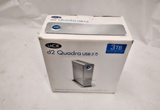 3TB LaCie D2 TBT U3 USB 3.0 Thunderbolt Portable External Hard Drive W/ Cables picture