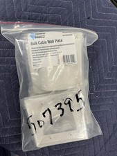 (7) VANCO BULK CABLE WALL PLATE, WPBW2WX, NEW, WHITE, 22-523 Bag of 7 picture