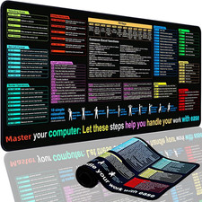 Excel Cheat Sheet Desk Pad Mat (11.8X31.5In) - XL Excel Formulas Shotcuts Mouse picture