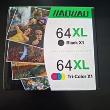 LlaoLlao HP 64XL Replacement Ink Cartridges. Black & Tri-Color. picture