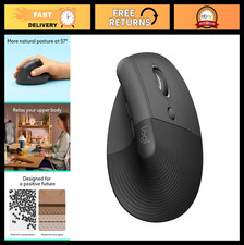 Ergonomic Vertical Wireless Mouse - Bluetooth & USB-A, Customizable Buttons, Qui picture