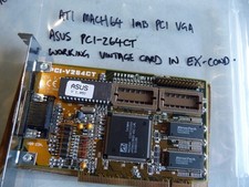 AU SELLER VINTAGE GPU ATI MACH64 1MB PCI VGA ASUS PCI-264CT  -TESTED IN EC picture