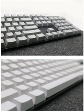 OEM Profile Blank White Thick PBT Custom Mechanical Keyboard Keycap Set PC Game picture