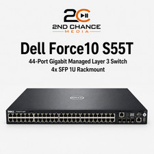 Dell Force10 S55T 44-Port Gigabit Managed Layer 3 Switch 4x SFP 1U Rackmount picture