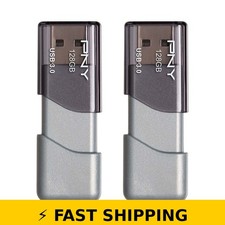 PNY 128GB Turbo Attaché 3 USB 3.0 Flash Drive - Silver (2 Pack) picture