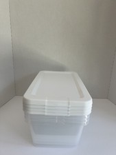 Storage Box 13.5 x 8.3 4.8 6 Qt Clear Pack of 4 picture