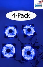 4-Pack: NEW Enermax 90mm x 25mm Blue LED 3-pin 12V Gaming PC Case Cooling Fan picture