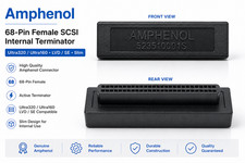 Amphenol 68-Pin Female SCSI 3 Ultra160 Ultra320 LVD/SE Internal Terminator picture