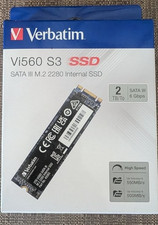 Verbatim Vi560 S3 SSD M.2 SATA 2TB 2280 NGFF 2000GB Solid State Drive PC picture